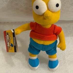 Bart Plush The Simpson 8” vintage 1990 Toy - Red and Blue NWOT